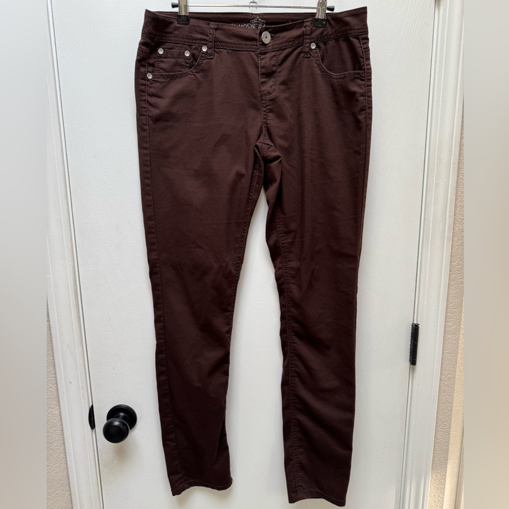 Almost Famous, Women’s, Juniors, Pants, Brown, Size 9